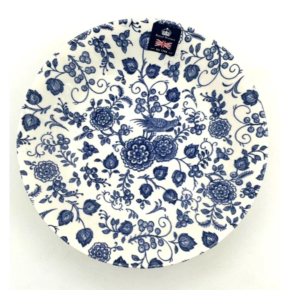 Royal Wessex by Churchill Victorian Calico Porcelain Salad Pasta Bowls Qty 2 NEW